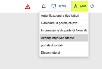 Immagine che mostra dove si trova il manuale d'uso di Axenita